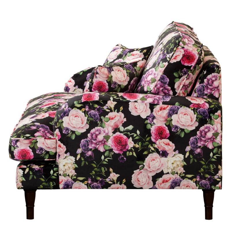 home24 XXL-Sessel mit Muster Multicolor Samt 120 x 85 x 96cm von home24