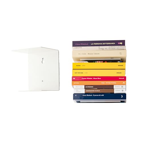 home3000 Bis 20 Bücher - 1 weißes unsichtbares Bücherregal - bis zu 50 cm schwebende Bücherstapel - bis zu 22 cm Tiefe Taschenbücher und Fachbücher home3000 Bis 20 Bücher - 1 weißes unsichtbares Bücherregal - bis zu 50 cm schwebende Bücherstapel - bis zu 22 cm Tiefe Taschenbücher und Fachbücher von home3000