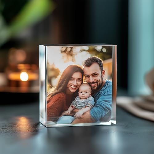 20 x 20 cm Fotoblock mit ihrem Bild aus original PLEXIGLAS - Transparenter Acrylblock, das Foto-Geschenk in brillanten Farben als hochwertige, Geschenkidee mit 3D-Tiefeneffekt in verschiedenen Größen von homeBLOCKrocks