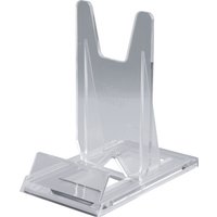 3 Stück homeXpert Telleraufsteller, Tellerständer, Tellerhalter, transparent, 7 cm breit, 12 cm tief, 12 cm hoch, für Teller von Ø 13 bis 40 cm von homeXpert