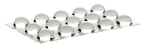 Home Xpert 15 Stück Schutzpuffer CLEAR Linse, Anschlagpuffer, Möbelpuffer, Anschlagdämpfer, transparent, selbstklebend, Ø 16,0 mm, Höhe: 7,9 mm von Homexpert