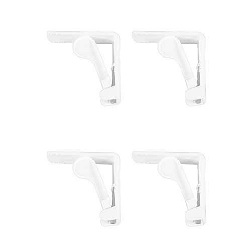 Home Xpert 4er Set Tischtuchklammern Universal, Tischdeckenklammern, Tischtuschhalter aus Kunststoff mit Feder für Tischplatten bis 45 mm von homeXpert