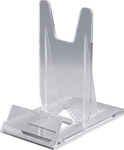 Home Xpert Telleraufsteller, Tellerständer, Tellerhalter, transparent, 7 cm breit, 12 cm tief, 12 cm hoch, für Teller von Ø 13 bis 40 cm von homeXpert