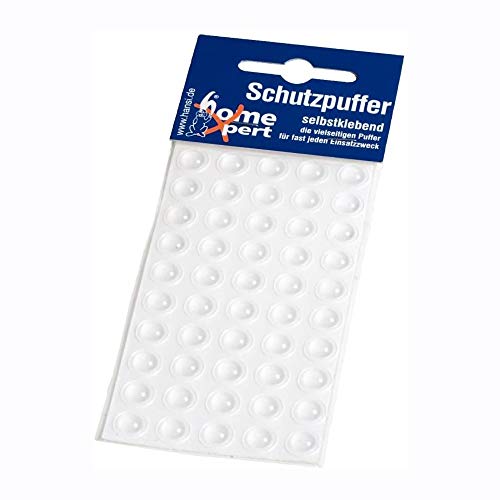 Homexpert 50 Stück Schutzpuffer, Puffer, Möbelpuffer, elastisch, flach, selbstklebend, in verschiedenen Größen erhältlich von homeXpert