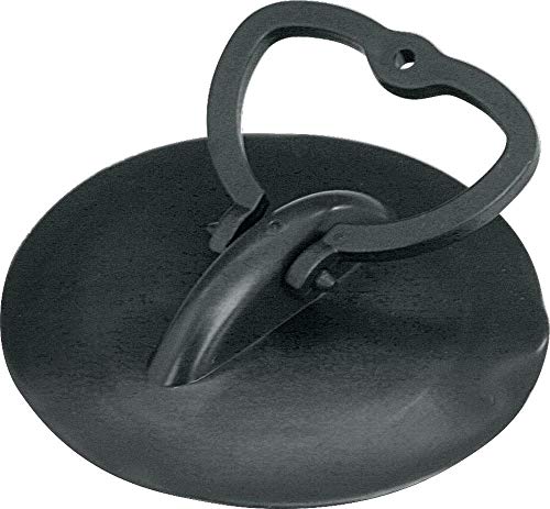 homeXpert Abfluss-Stopfen UNIVERSAL 45,5-60 mm, schwarz, Waschbecken Stopfen, Abfluss-Stopp, Kunststoff Stöpsel mit Lasche von homeXpert
