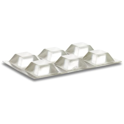 homeXpert Gummipuffer CLEAR Quadrat selbstklebend Ø 20,5 mm (Stk. 6) - Transparent - Schutzpuffer, Anschlagpuffer, Türpuffer sowie Anschlagdämpfer für Schranktüren oder als Antirutsch pads Gummifüße von homeXpert