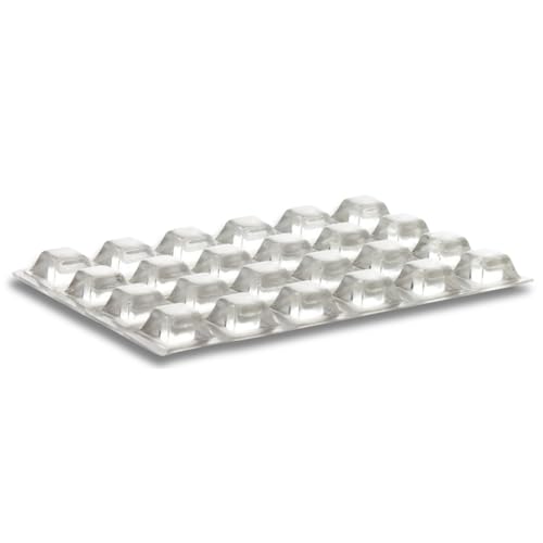 homeXpert Gummipuffer CLEAR Quadrat selbstklebend Ø 12,6 mm (Stk. 24) - Transparent - Schutzpuffer, Anschlagpuffer, Türpuffer sowie Anschlagdämpfer für Schranktüren oder als Antirutsch pads Gummifüße von homeXpert