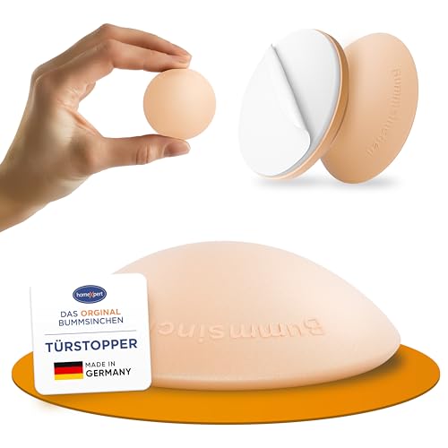 homeXpert Türstopper Wand Beige selbstklebend [10 Stück] - Ø 40 mm - kleiner Wandpuffer für Wandschutz - Türpuffer Wand für Türanschlag, Türgriffschutz, Türklinken Stopper von homeXpert