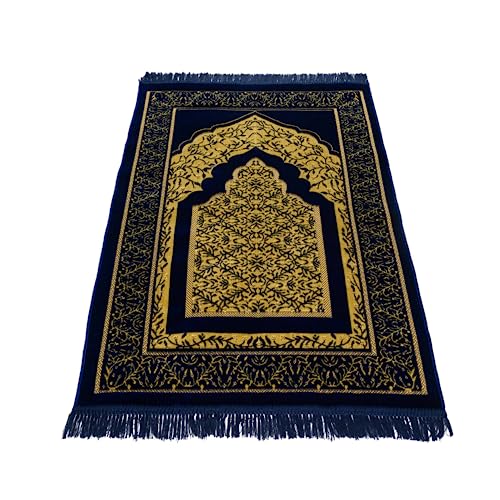 homeart Muslimischer Gebetsteppich, weicher Plüsch, dünn, islamischer Gebetsteppich, Janamaz, Sajada, betender Teppich, islamisches Geschenk für Männer und Frauen, Ramadan-Eid-Hajj-Geschenk, von HomeArt