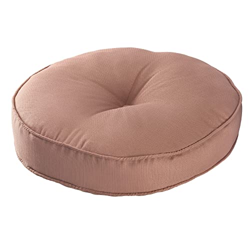 homefab Bodenkissen für Zuhause & Outdoor - Sitzkissen für Fußboden und Garten, wetterfest, ca.10 cm hoch - rund, 60 cm Ø - Coral von homefab