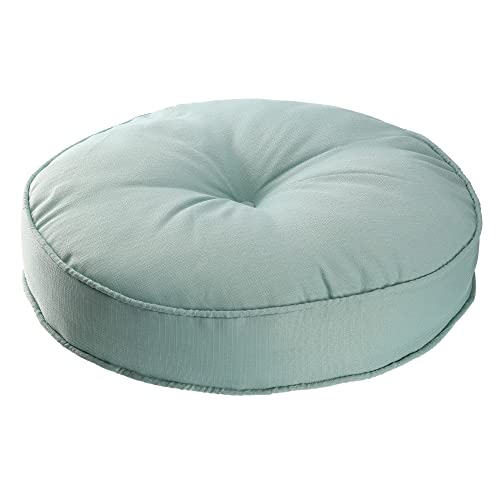 homefab Bodenkissen für Zuhause & Outdoor - Sitzkissen für Fußboden und Garten, wetterfest, ca.10 cm hoch - rund, 60 cm Ø - Mint von homefab