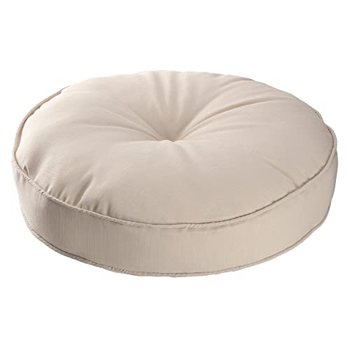 homefab Bodenkissen für Zuhause & Outdoor - Sitzkissen für Fußboden und Garten, wetterfest, ca.10 cm hoch - rund, 60 cm Ø - Sand von homefab