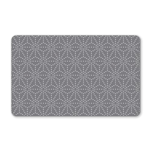 homeguru Badematte Badteppich rutschfest, Badezimmerteppich schnelltrocknend, Badematten Badvorleger saugfähig, Badteppich Weicher Badvorleger Küchenboden (Grau, 80x50cm, Rechteckig, Geometrisch) von homeguru