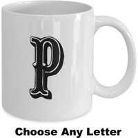 Brief-Becher, Monogrammiert Becher, Erste Alphabet Große Anpassen Großbuchstabe, Monogramm Kaffee, Teetasse Geschenk-Idee von homekraze