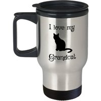 Großeltern Katze Becher, Grandcat Reisebecher, Isolierten Edelstahl Ich Liebe Meine Großmutter Becher Geschenkidee von homekraze
