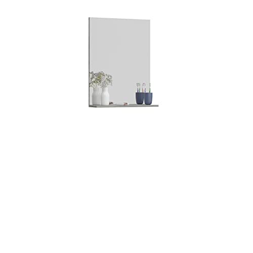 homes&jones Badezimmer Spiegel Wandspiegel Badspiegel Soul, Holzwerkstoff, rauchsilber Nachbildung, 60 x 79 x 18 cm mit Ablagefläche von homes&jones