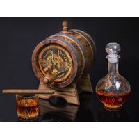 Hard Rock Geschenk Eiche Whisky Fass 1, 2, 3, 5. 10, 15 Liter, Rumfass, Altern Bourbon Für Mann Scotch Liebhaber Winzer von homeshop54