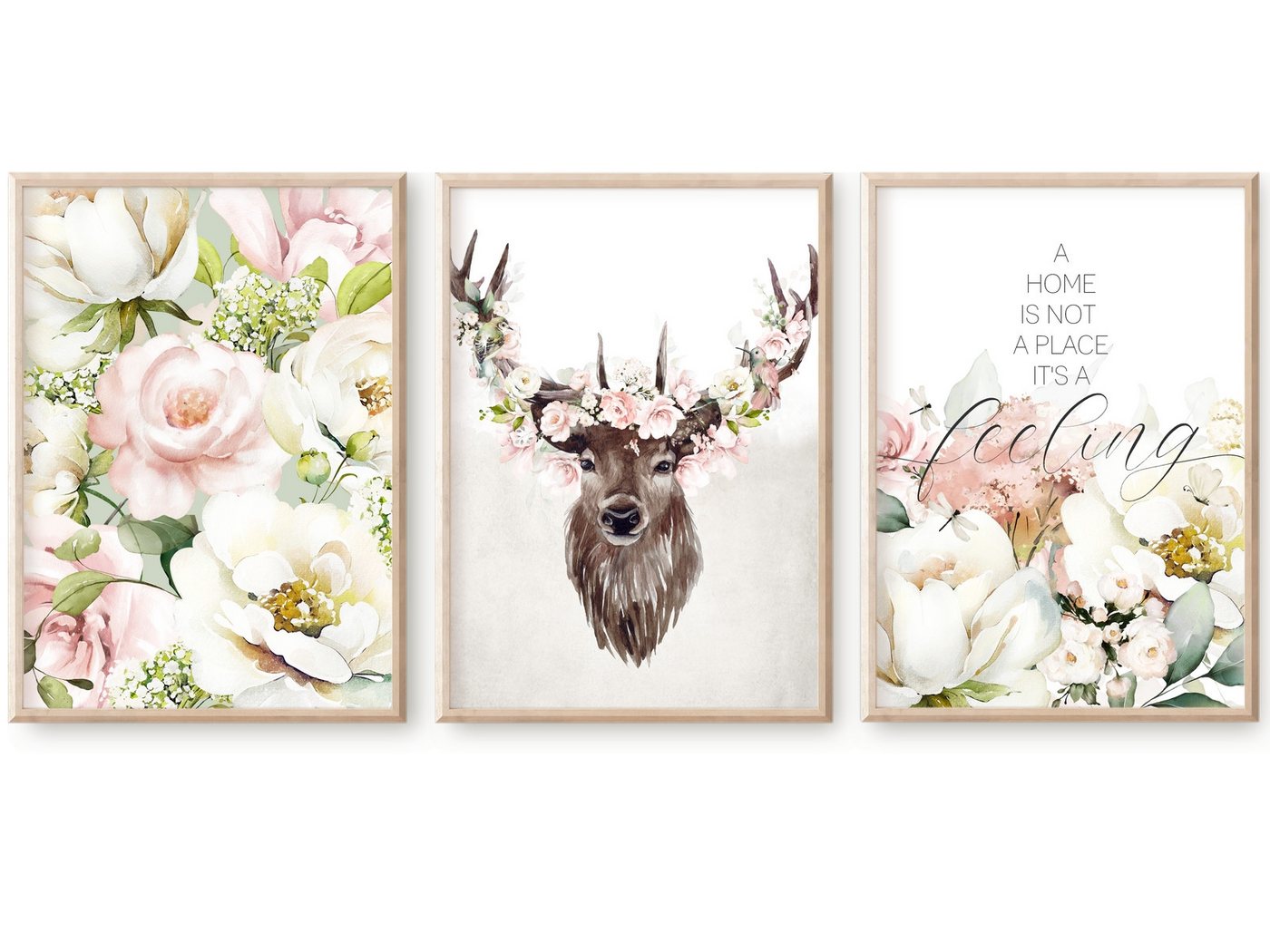 homestyle-accessoires Poster Bilder Wandbilder Bilderset HOME FEELING 3er Set, - OHNE BILDERRAHMEN - Sorgfältige & sichere Verpackung homestyle-accessoires Poster Bilder Wandbilder Bilderset HOME FEELING 3er Set, - OHNE BILDERRAHMEN - Sorgfältige & sichere Verpackung von homestyle-accessoires