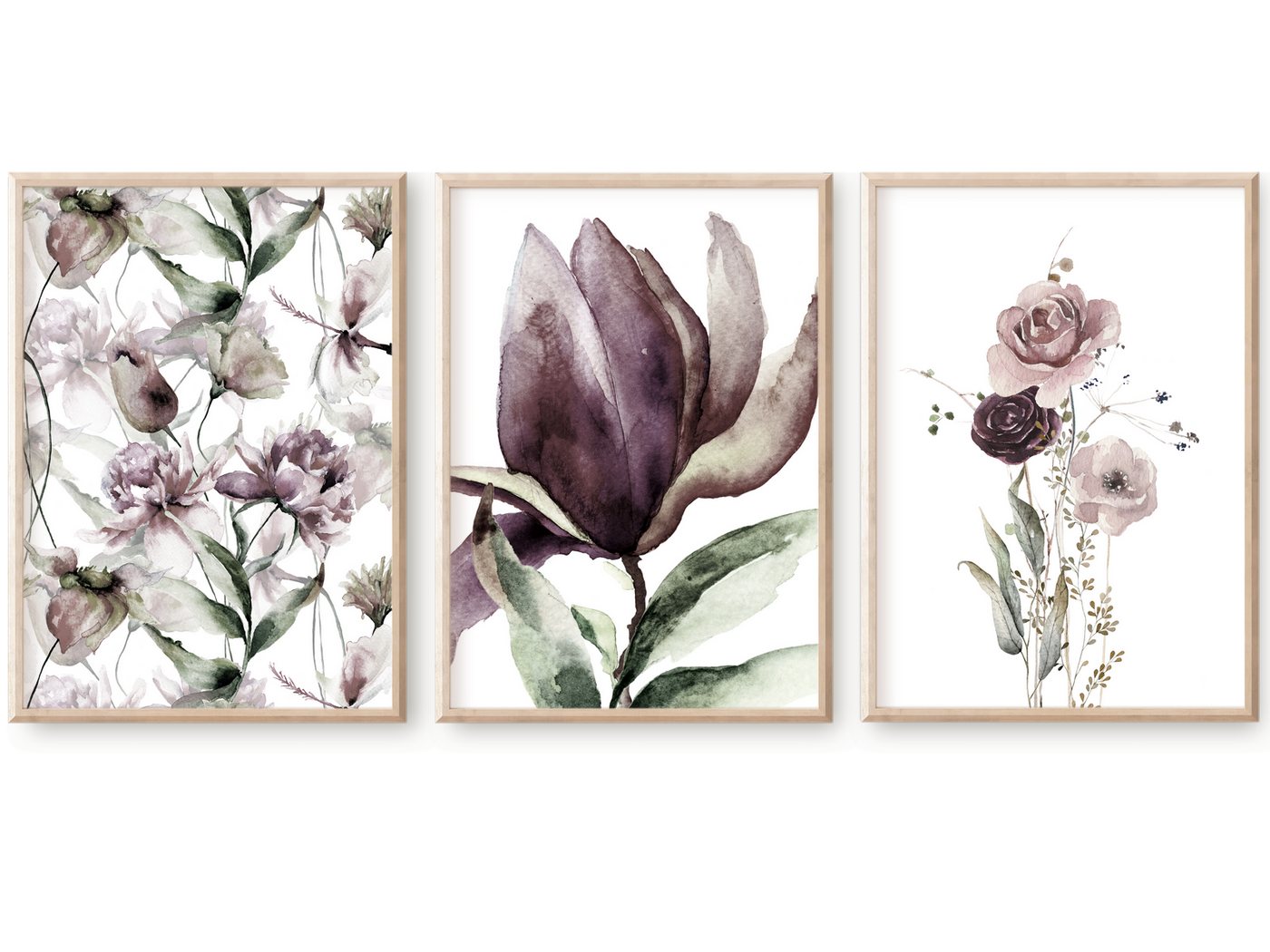 homestyle-accessoires Poster Bilder Wandbilder Bilderset MAGNOLIE BURGUND, - OHNE BILDERRAHMEN - Sorgfältige & sichere Verpackung homestyle-accessoires Poster Bilder Wandbilder Bilderset MAGNOLIE BURGUND, - OHNE BILDERRAHMEN - Sorgfältige & sichere Verpackung von homestyle-accessoires