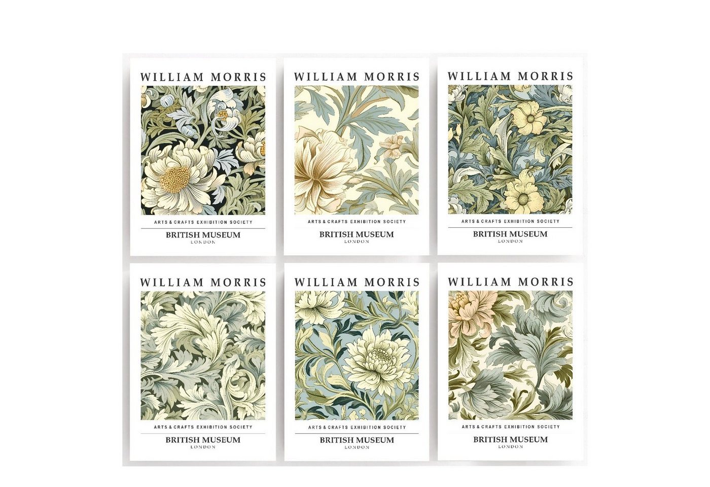 homestyle-accessoires Poster Bilder Wandbilder Kunstdrucke WILLIAM MORRIS DIN A4/DIN A3 Print, Ohne Bilderrahmen von homestyle-accessoires