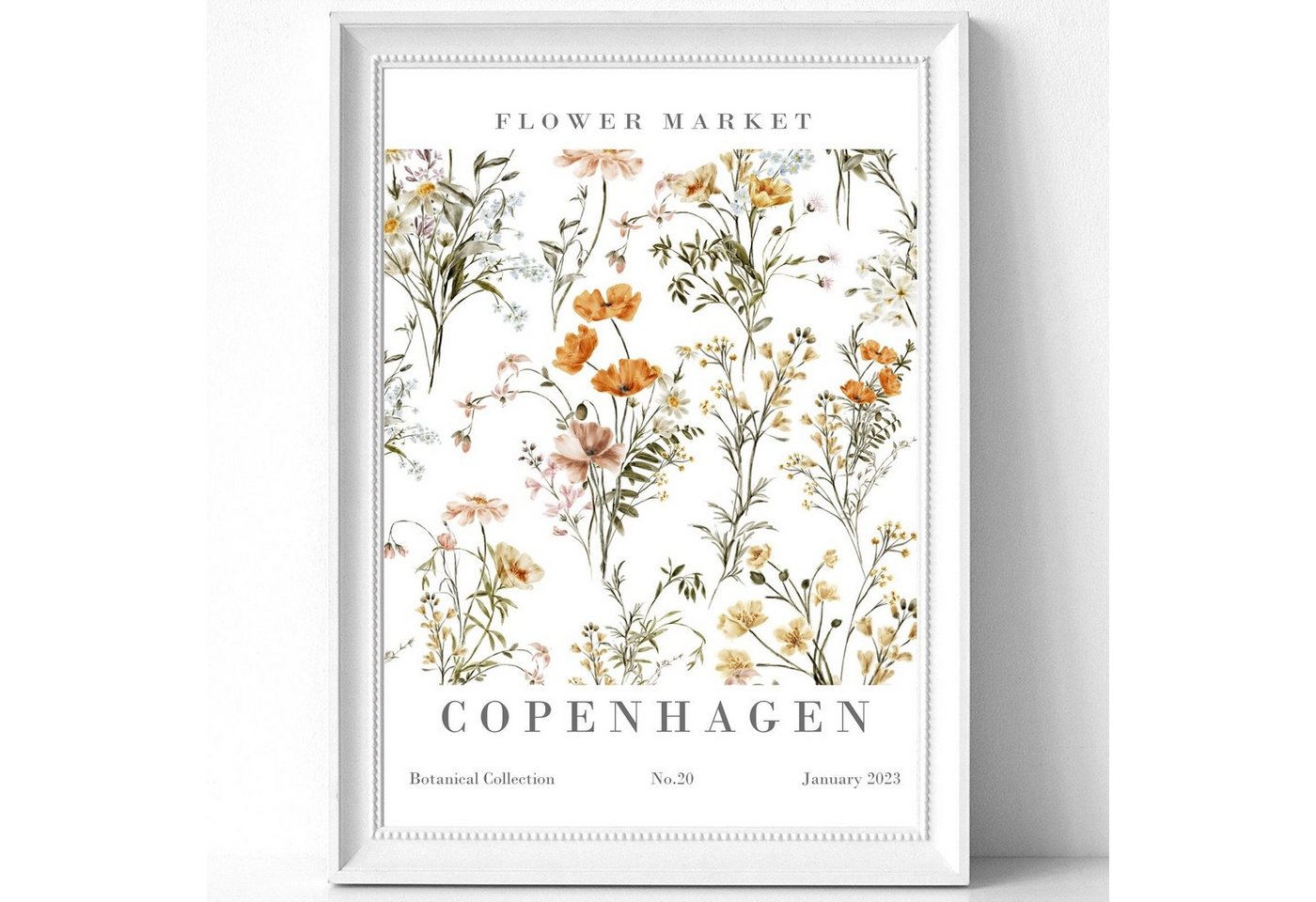 homestyle-accessoires Poster Bild Wandbild Kunstdruck FLOWER MARKET Print DIN A3, (1 St), Ohne Bilderrahmen von homestyle-accessoires