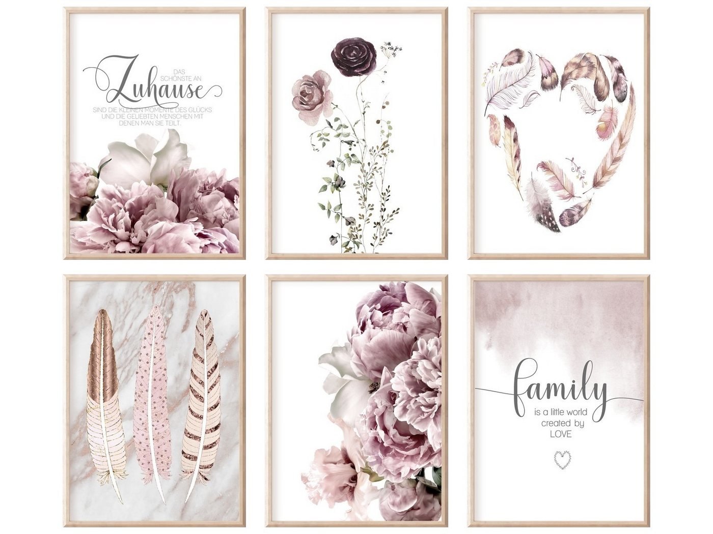 homestyle-accessoires Poster Bilder Wandbilder Bilderset DAS SCHÖNSTE AN ZUHAUSE... 6er SET, - Ohne Bilderrahmen - sorgfältige & sichere Verpackung homestyle-accessoires Poster Bilder Wandbilder Bilderset DAS SCHÖNSTE AN ZUHAUSE... 6er SET, - Ohne Bilderrahmen - sorgfältige & sichere Verpackung von homestyle-accessoires
