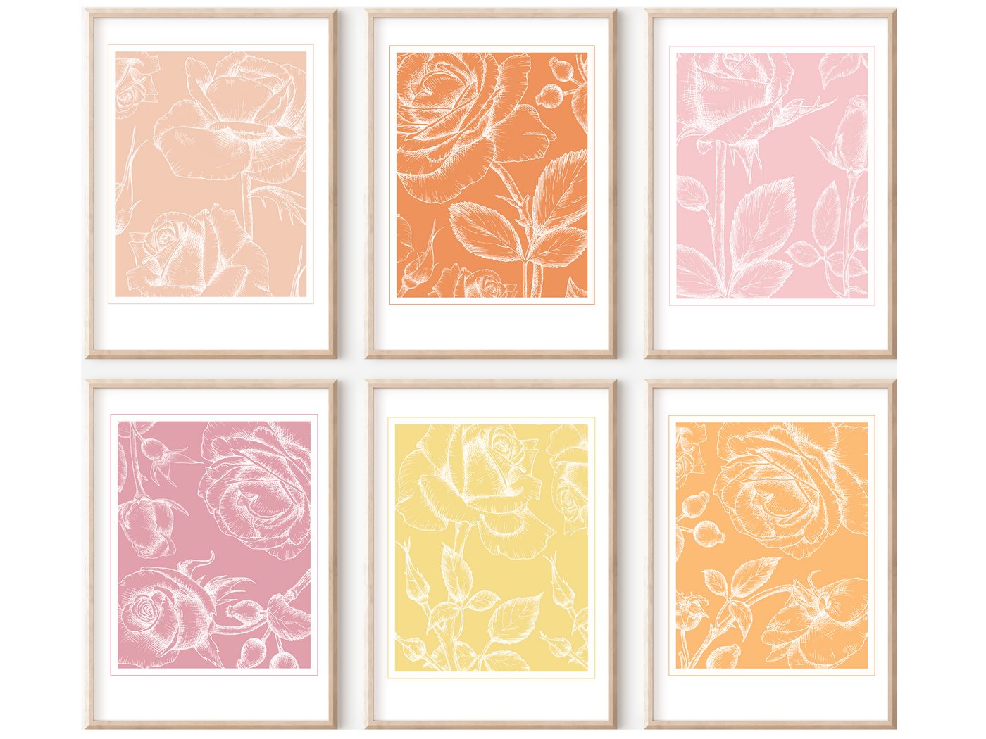 homestyle-accessoires Poster Bilderset Wandbilder Bilder DEKORATIVE ROSENDESIGNS 6er SET, - Ohne Bilderrahmen - sorgfältige & sichere Verpackung homestyle-accessoires Poster Bilderset Wandbilder Bilder DEKORATIVE ROSENDESIGNS 6er SET, - Ohne Bilderrahmen - sorgfältige & sichere Verpackung von homestyle-accessoires