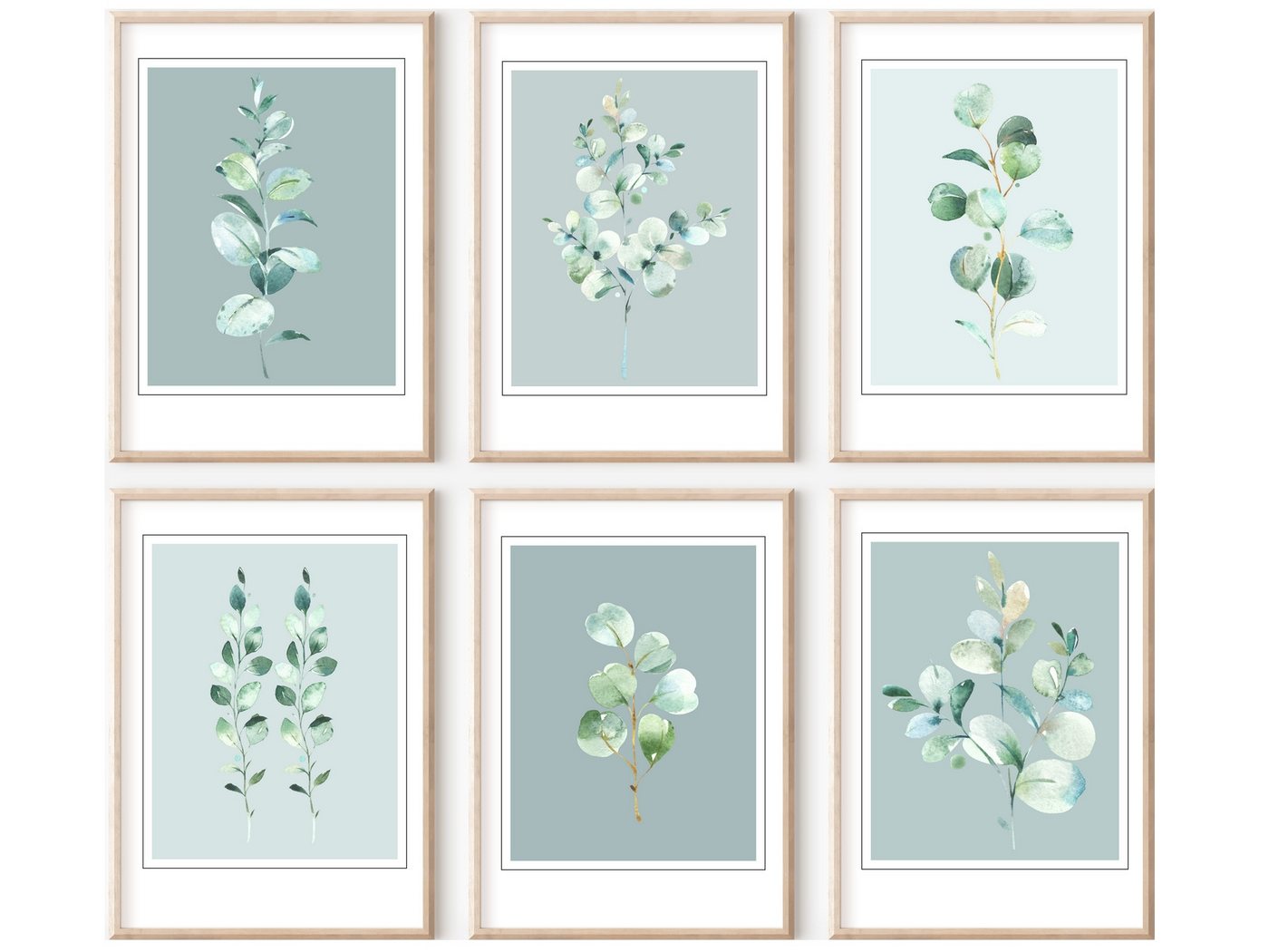 homestyle-accessoires Poster Bilderset Wandbilder Bilderwand EUCALYPTUS AQUARELLE TÜRKIS 6er, - Ohne Bilderrahmen - sorgfältige & sichere Verpackung homestyle-accessoires Poster Bilderset Wandbilder Bilderwand EUCALYPTUS AQUARELLE TÜRKIS 6er, - Ohne Bilderrahmen - sorgfältige & sichere Verpackung von homestyle-accessoires