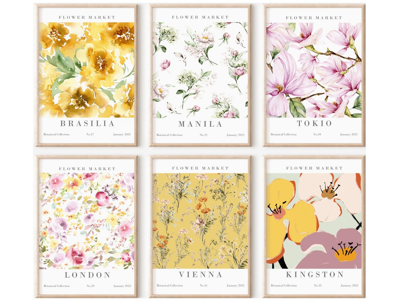 homestyle-accessoires Poster Bilderset Bilderwand Wandbilder FLOWER MARKET FRÜHLING 6er, - Ohne Bilderrahmen - sorgfältige & sichere Verpackung homestyle-accessoires Poster Bilderset Bilderwand Wandbilder FLOWER MARKET FRÜHLING 6er, - Ohne Bilderrahmen - sorgfältige & sichere Verpackung von homestyle-accessoires