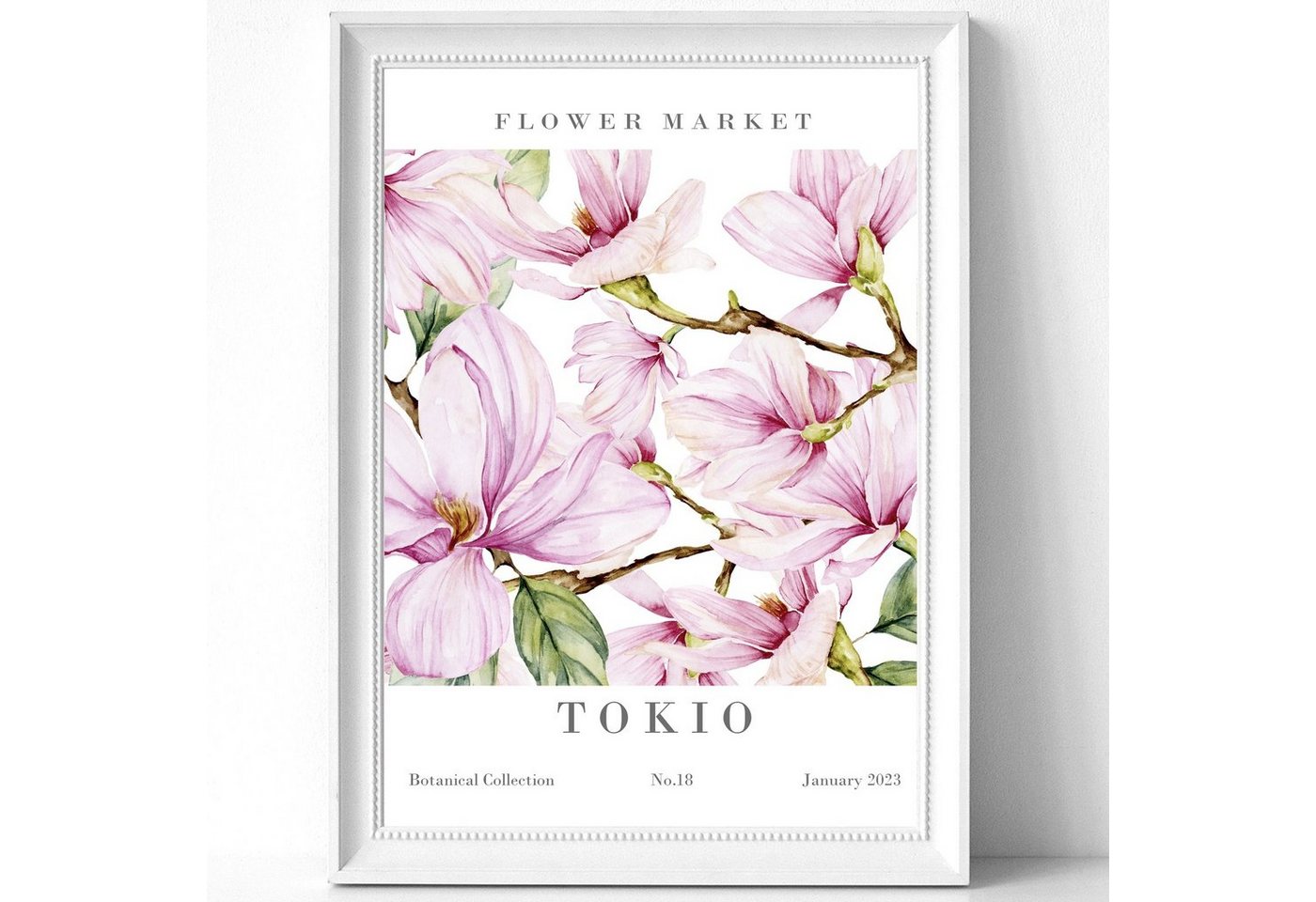 homestyle-accessoires Poster Bild Wandbild Kunstdruck FLOWER MARKET Print DIN A3, (1 St), Ohne Bilderrahmen von homestyle-accessoires