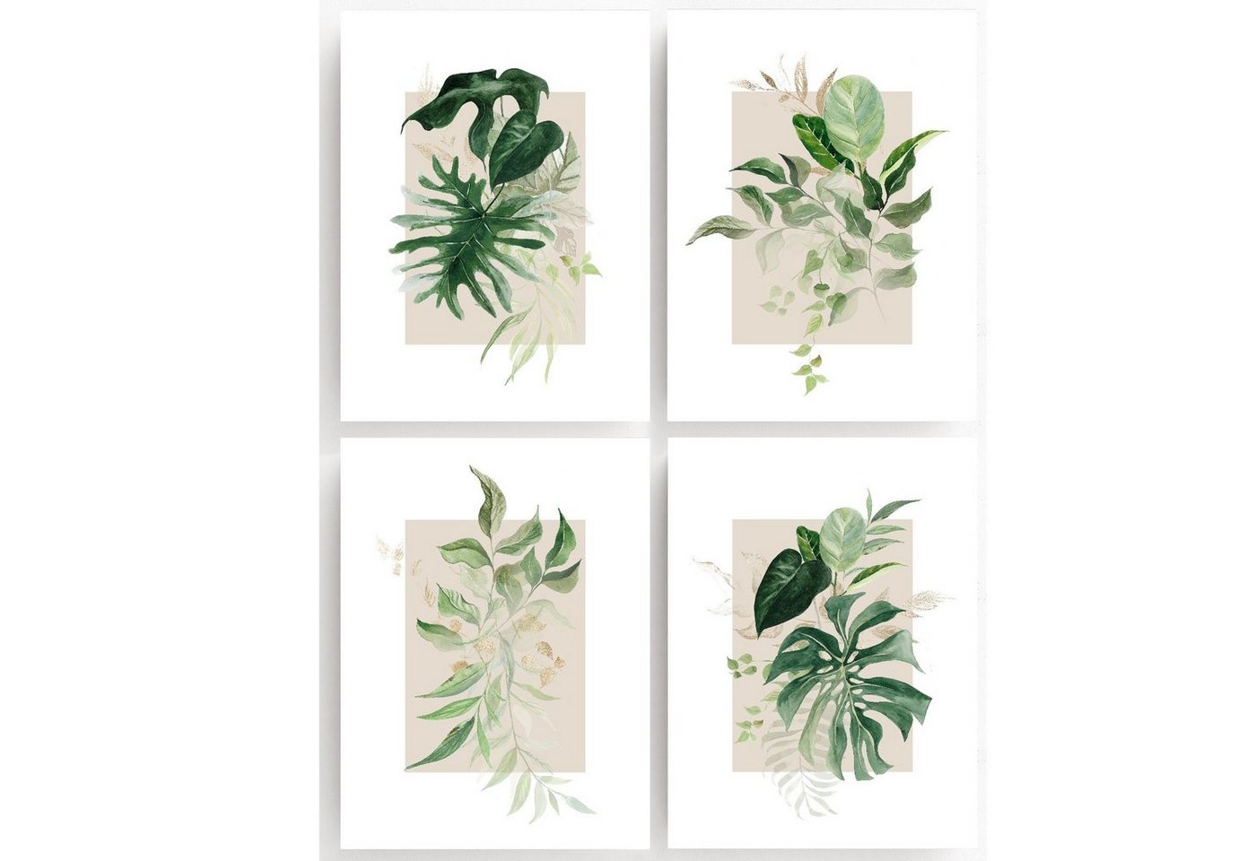 homestyle-accessoires Poster Bilderset Bilderwand Bilder Wandbilder GREENERYS 4er SET, - Ohne Bilderrahmen - sorgfältige & sichere Verpackung homestyle-accessoires Poster Bilderset Bilderwand Bilder Wandbilder GREENERYS 4er SET, - Ohne Bilderrahmen - sorgfältige & sichere Verpackung von homestyle-accessoires