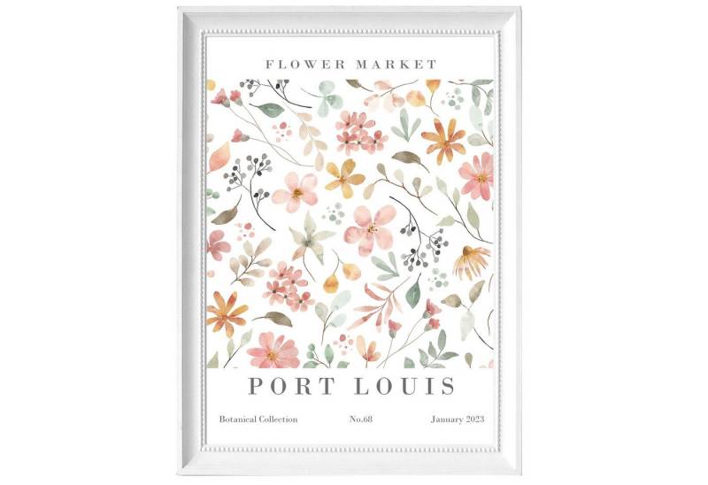 homestyle-accessoires Poster Bild Wandbild Kunstdruck FLOWER MARKET DIN A3 Print, (1 St), - OHNE BILDERRAHMEN - Sorgfältige & sichere Verpackung von homestyle-accessoires
