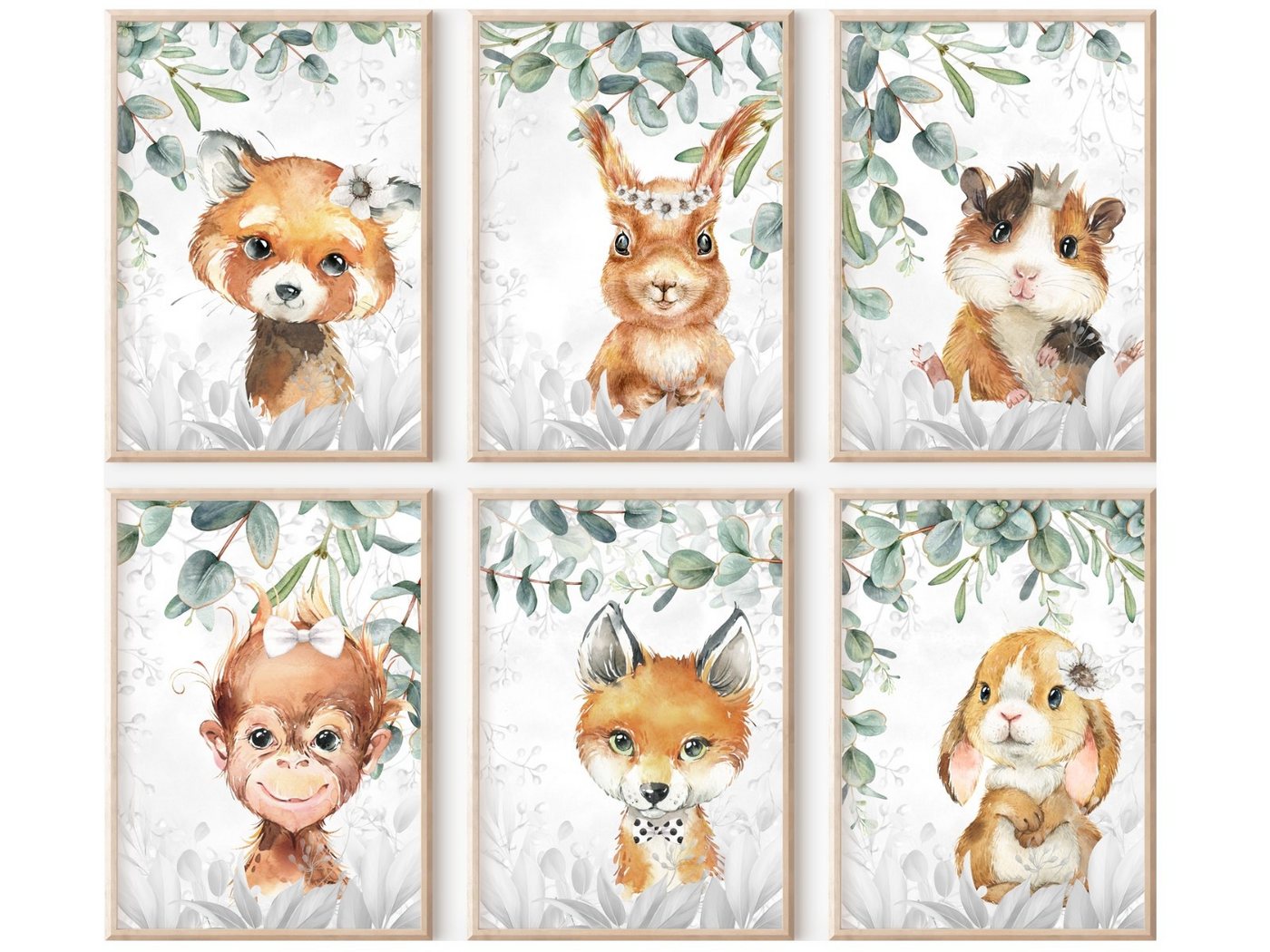 homestyle-accessoires Poster Bilderset Kinderbilder Kinder Bilder LOVELY ANIMALS 6er SET, - Ohne Bilderrahmen - sorgfältige & sichere Verpackung homestyle-accessoires Poster Bilderset Kinderbilder Kinder Bilder LOVELY ANIMALS 6er SET, - Ohne Bilderrahmen - sorgfältige & sichere Verpackung von homestyle-accessoires