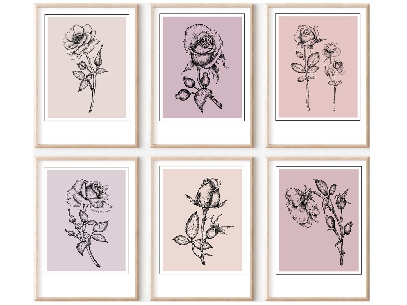 homestyle-accessoires Poster Bilderset Wandbilder Bilder VINTAGE ROSEN ZEICHNUNG 6er SET, - Ohne Bilderrahmen - sorgfältige & sichere Verpackung homestyle-accessoires Poster Bilderset Wandbilder Bilder VINTAGE ROSEN ZEICHNUNG 6er SET, - Ohne Bilderrahmen - sorgfältige & sichere Verpackung von homestyle-accessoires