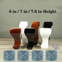 4 Stücke 6 "Holzmöbel Beine, Rotbraune Blume Beine Für Möbel Couchtisch Sofa Füße Küche Tischbeine Schrank Möbelbeschläge von homesuppliers