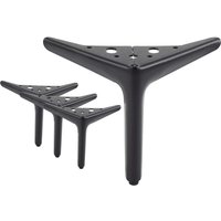 4 X Schwarz 6 Zoll Höhe Moderne Möbel Sofabeine Metall Chrom Poliert Tischschrank Schrank Füße, Plating Füße von homesuppliers