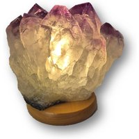 Amethyst, Größere Stein Lampe, Naturstein Amethyst Auf Holzsockel, Edelsteinlampe N370 Amethyst, Größere Stein Lampe, Naturstein Amethyst Auf Holzsockel, Edelsteinlampe N370 von hometrendsandmore