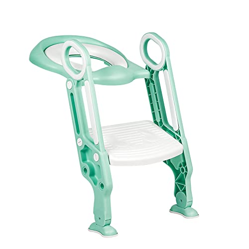 Homewell Toilettensitz für Kinder mit Treppe, Kinder-Toilettensitz für Mädchen und Jungen, faltbar und verstellbar, Treppenhocker, geeignet für Toiletten in V-Form, U, O Homewell Toilettensitz für Kinder mit Treppe, Kinder-Toilettensitz für Mädchen und Jungen, faltbar und verstellbar, Treppenhocker, geeignet für Toiletten in V-Form, U, O von homewell