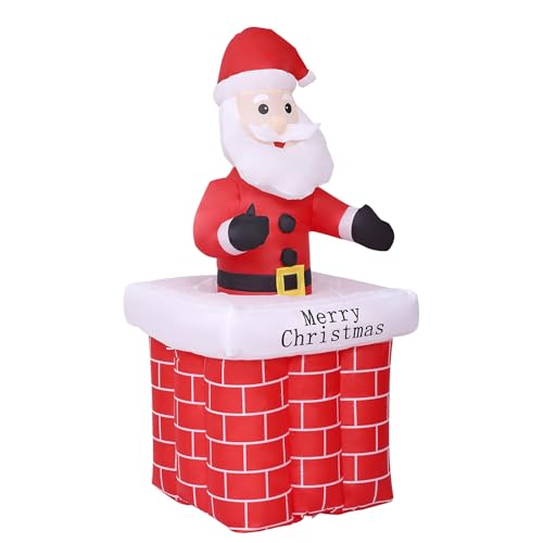 homewell Aufblasbarer Weihnachtsmann mit LED-Lichtern, aufblasbare Weihnachtsdekoration für Gartenparty, Beleuchtung für den Innen- und Außenbereich homewell Aufblasbarer Weihnachtsmann mit LED-Lichtern, aufblasbare Weihnachtsdekoration für Gartenparty, Beleuchtung für den Innen- und Außenbereich von homewell