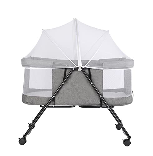 homewell Babybett Beistellbett, Wiege mit Moskitonetz, Faltbares, Bequeme Matratze, Seiten aus Netz, Baby Bassinet, Stubenwagen Baby von homewell