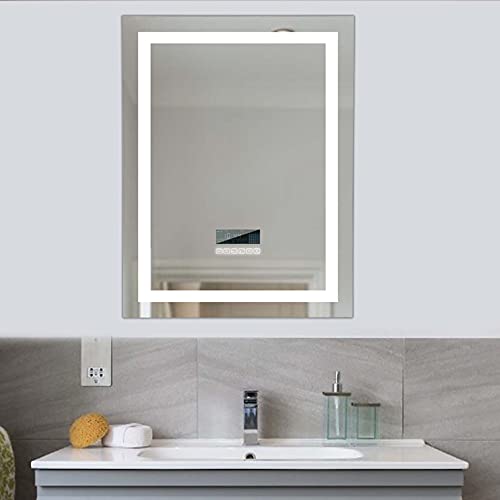 homewell Badspiegel mit Beleuchtung Wandspiegel groß badezimmerspiegel mit Bluetooth-Lautsprecher 80 * 60cm von homewell