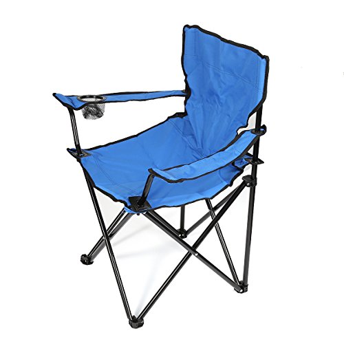 homewell Campingstuhl Klappstuhl Angelstuhl Angelstuhl mit Getränkehalter und Tragetasche Faltstuhl für Festival, Freizeit, Garten, Angeln, maximale Belastung 130 kg von homewell