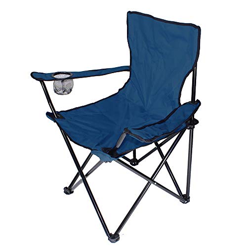 homewell Campingstuhl Klappstuhl Angelstuhl Angelstuhl mit Getränkehalter und Tragetasche Faltstuhl für Festival, Freizeit, Garten, Angeln, maximale Belastung 130 kg von homewell
