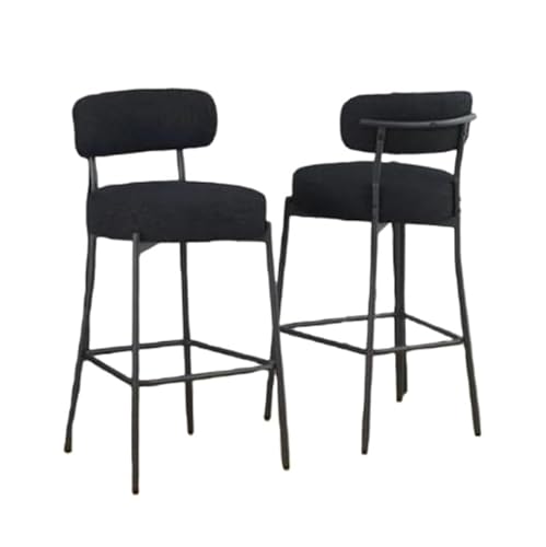 homewell Esszimmerstühle 2er Set, Barhocker, Polsterstuhl aus hochwertigem Teddysamt, für Esszimmer, Wohnzimmer, Schlafzimmer, Belastung 120 kg von homewell