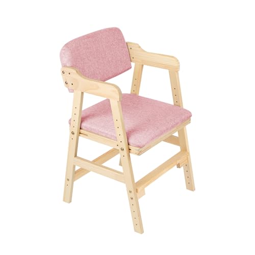 homewell Höhenverstellbarer Schülerstuhl, Kinder und Jugendstuhl Mitwachsender, Bürostuhl mit verstellbarem Rücken und Sitz, Ergonomischer Stuhl, 48 * 46 * 78cm (Rosa) von homewell
