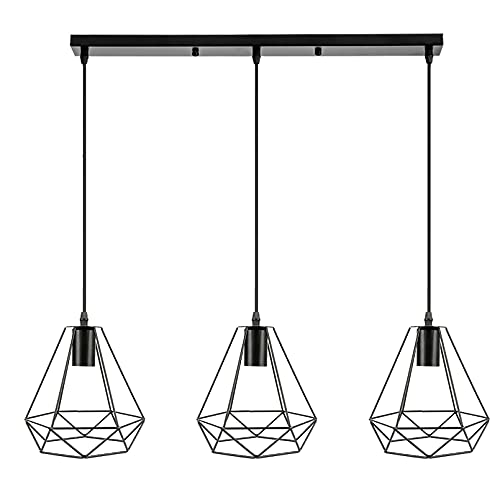 homewell Pendelleuchte Retro Hängelampe 3-flammig 27 Fassung max. 60 Watt Hängeleuchte aus Stahl homewell Pendelleuchte Retro Hängelampe 3-flammig 27 Fassung max. 60 Watt Hängeleuchte aus Stahl von homewell