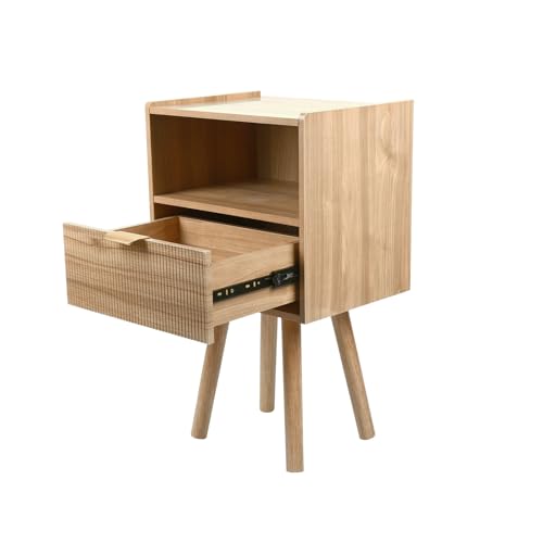homewell Weißer Beistelltisch, Nachttisch, Nachttische mit Schublade und Offenem Fach, Beistelltisch für Schlafzimmer für Schlafzimmer, Wohnzimmer, 42 * 30 * 65cm homewell Weißer Beistelltisch, Nachttisch, Nachttische mit Schublade und Offenem Fach, Beistelltisch für Schlafzimmer für Schlafzimmer, Wohnzimmer, 42 * 30 * 65cm von homewell