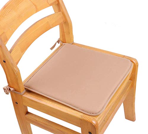 homeyuser Set mit 4 Sitzkissen für Esszimmer-/Gartenstuhl, runde Sitzpolster, Stuhlmatte, Schaumstoffkissen, zum Festbinden (braun) von homeyuser