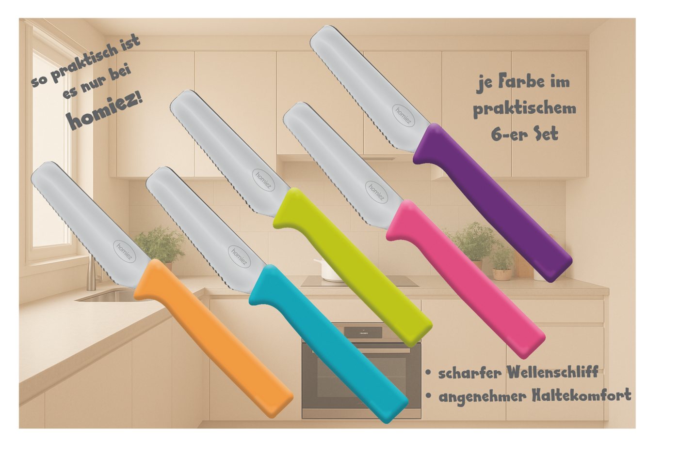 homiez Brötchenmesser KNIFE 6-er Set von homiez