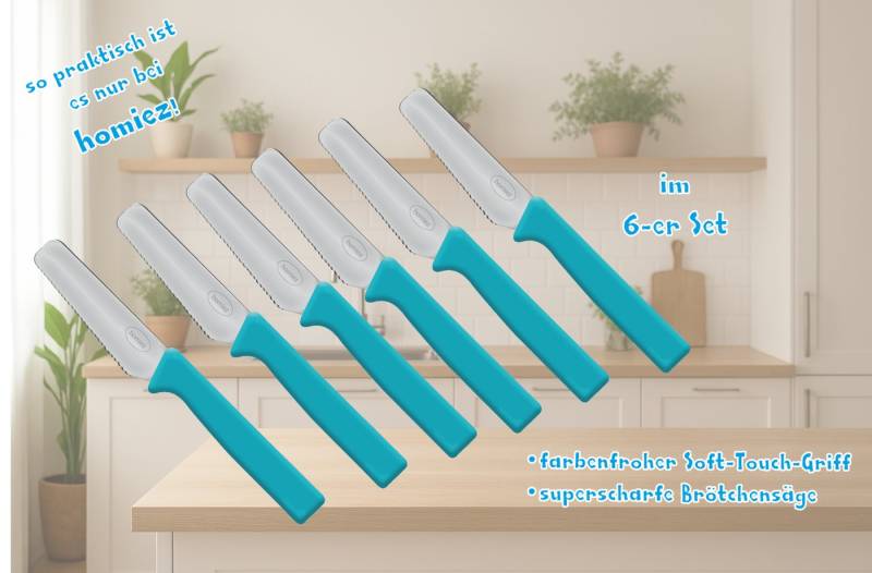 homiez Brötchenmesser KNIFE 6-er Set homiez Brötchenmesser KNIFE 6-er Set von homiez